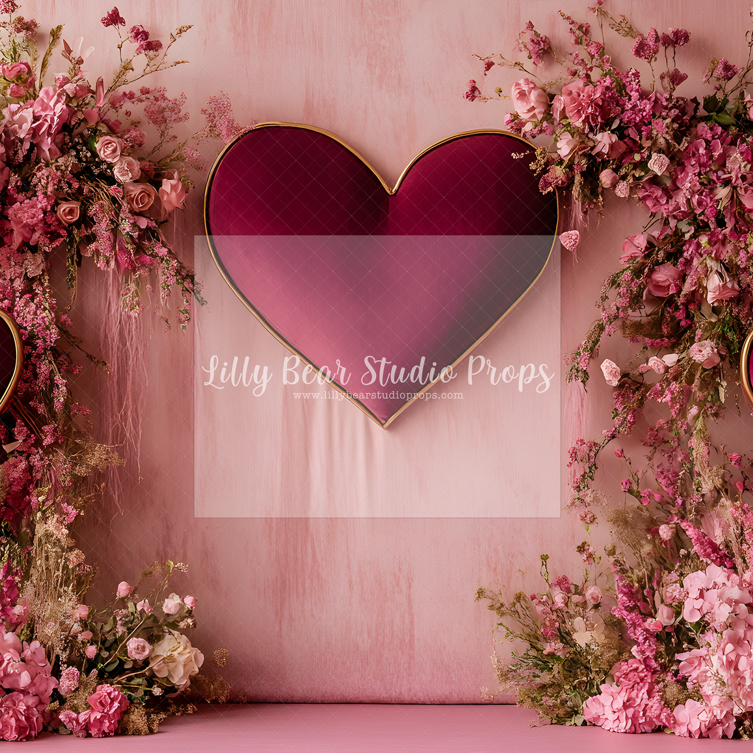 Velvet Heart Floral Pillars