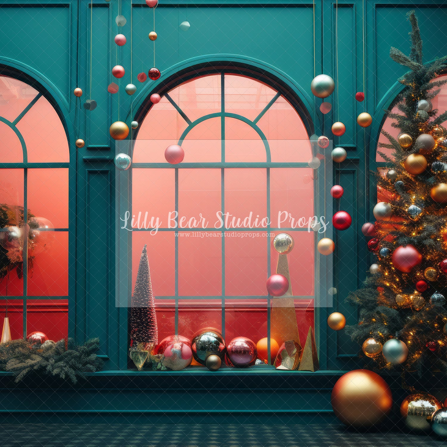 Vintage Teal Christmas - Sweep Option