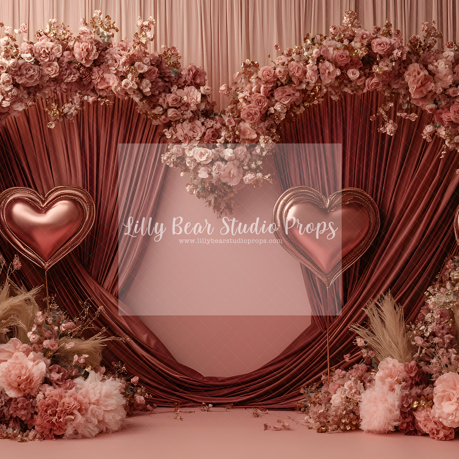 Vintage Dusty Pink Heart Arch