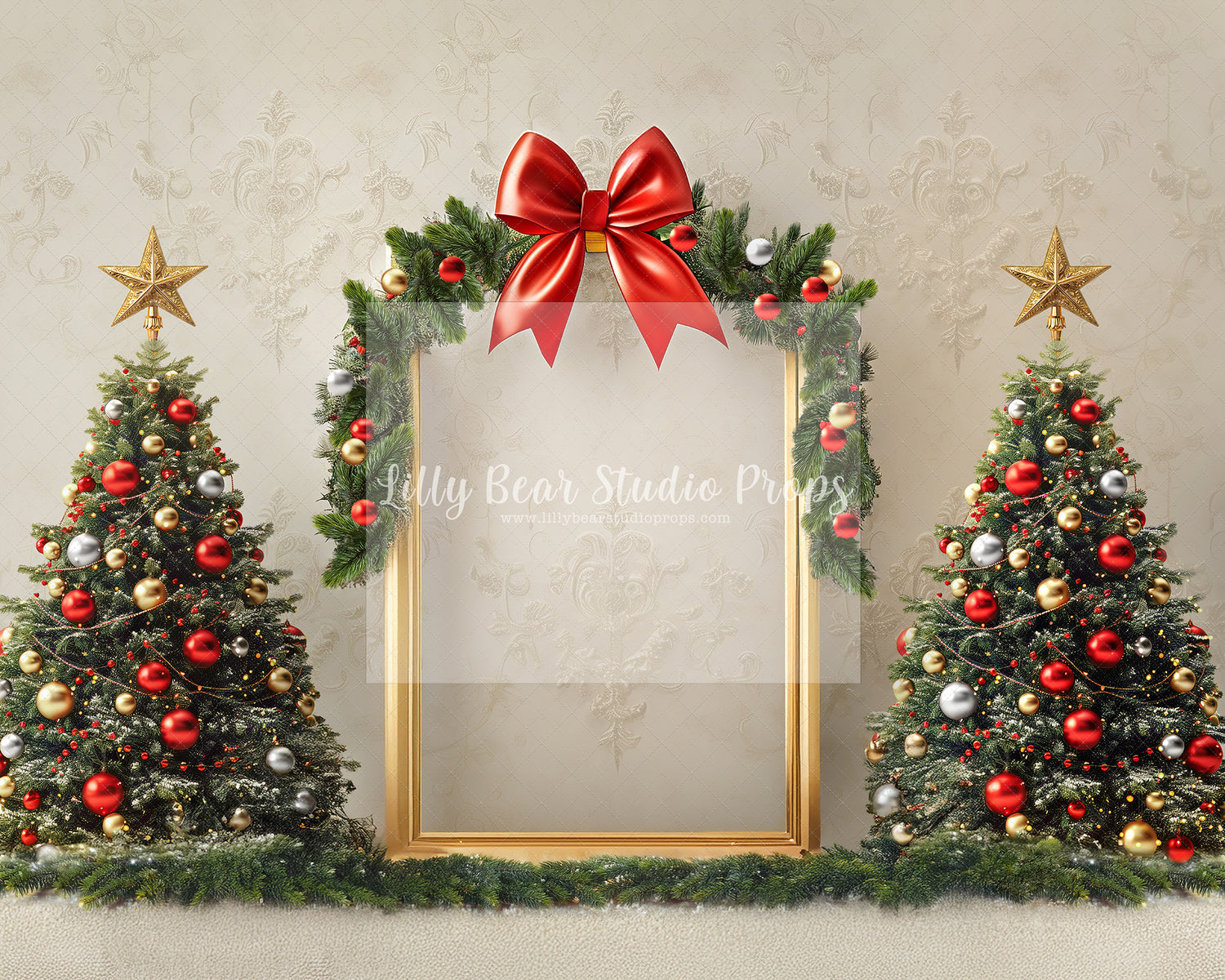 Vintage Gold Christmas Frame