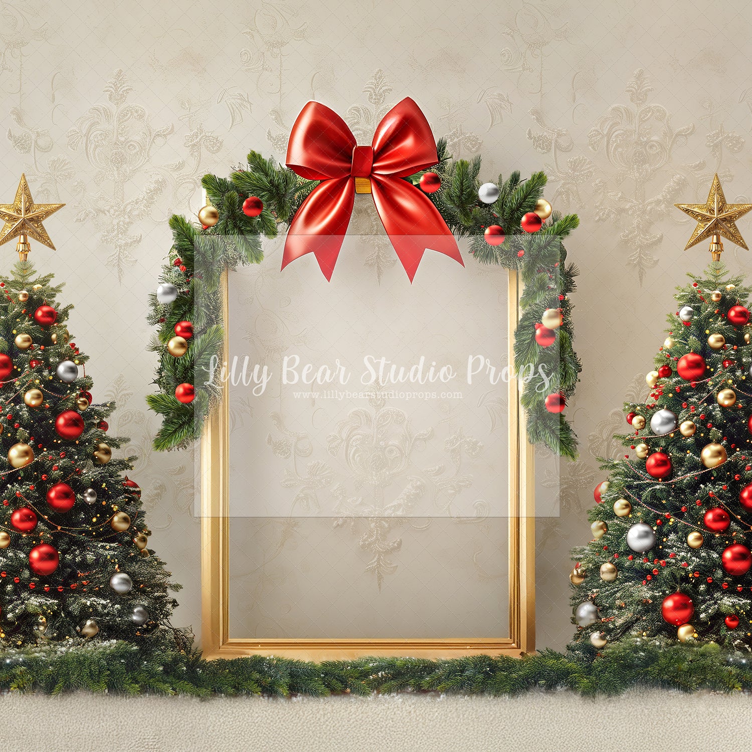 Vintage Gold Christmas Frame