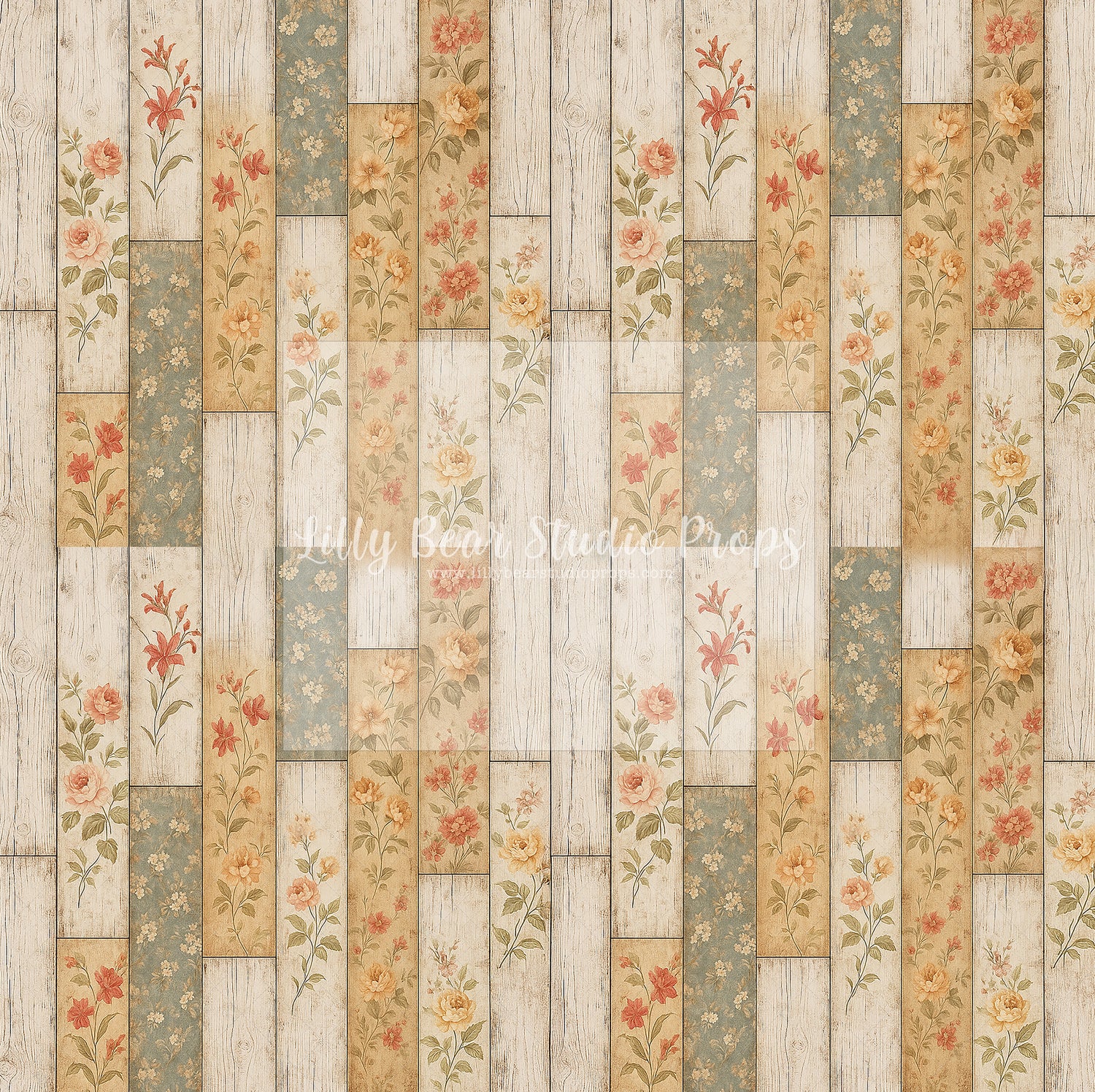 Vintage Joyce Floral Wood Floor