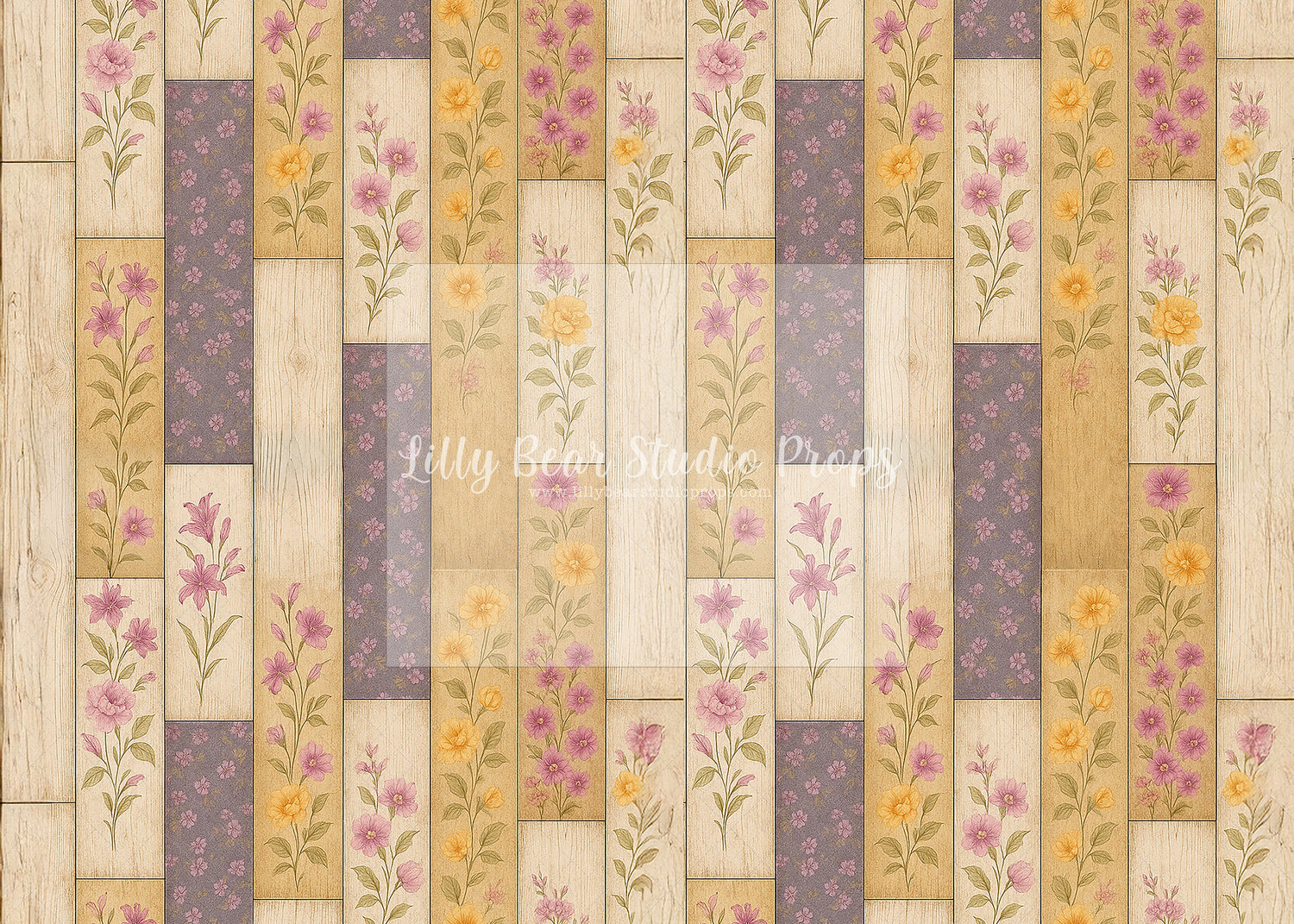 Vintage Mable Floral Wood Floor