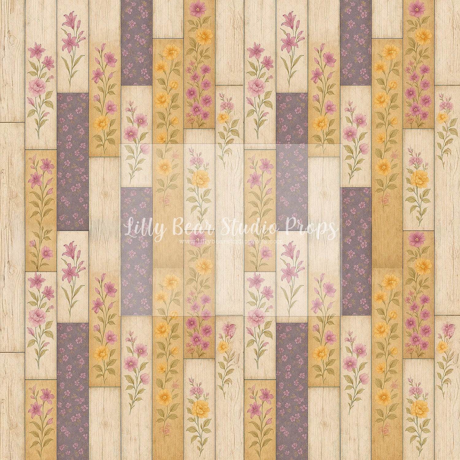 Vintage Mable Floral Wood Floor