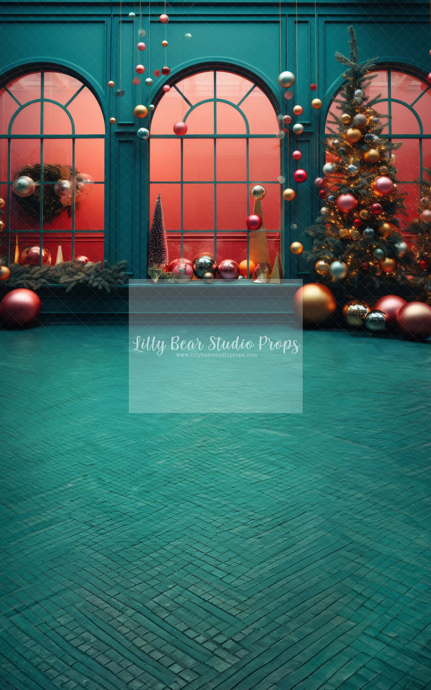 Vintage Teal Christmas - Sweep Option