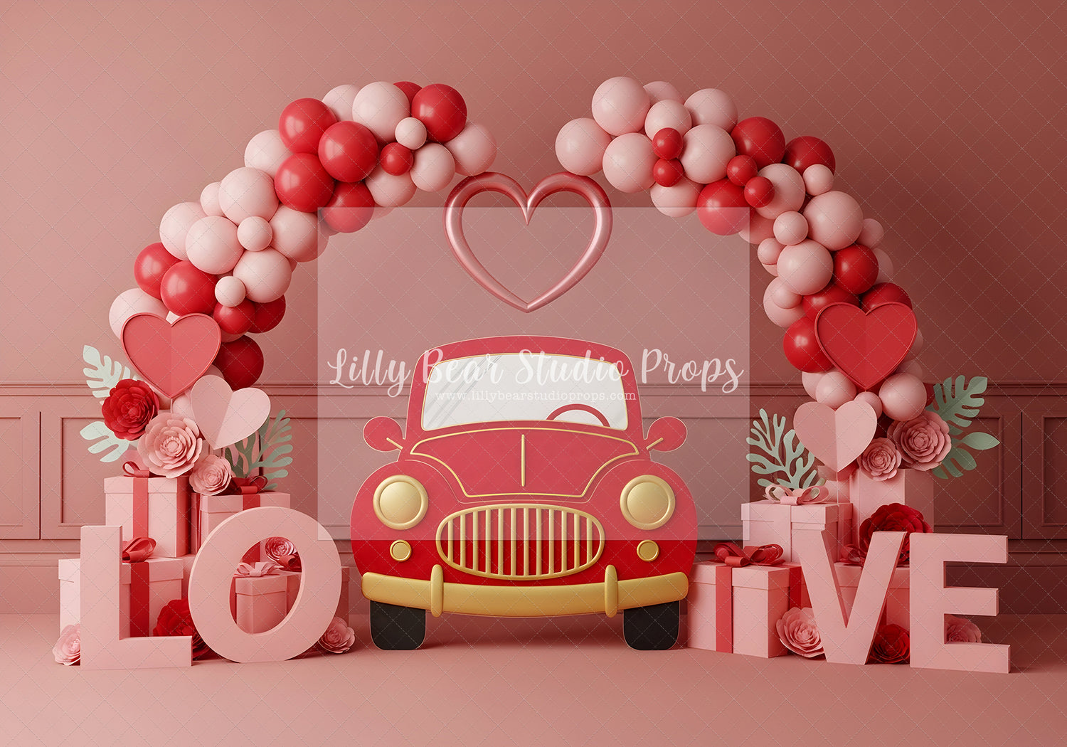Vintage Valentine Car Arch