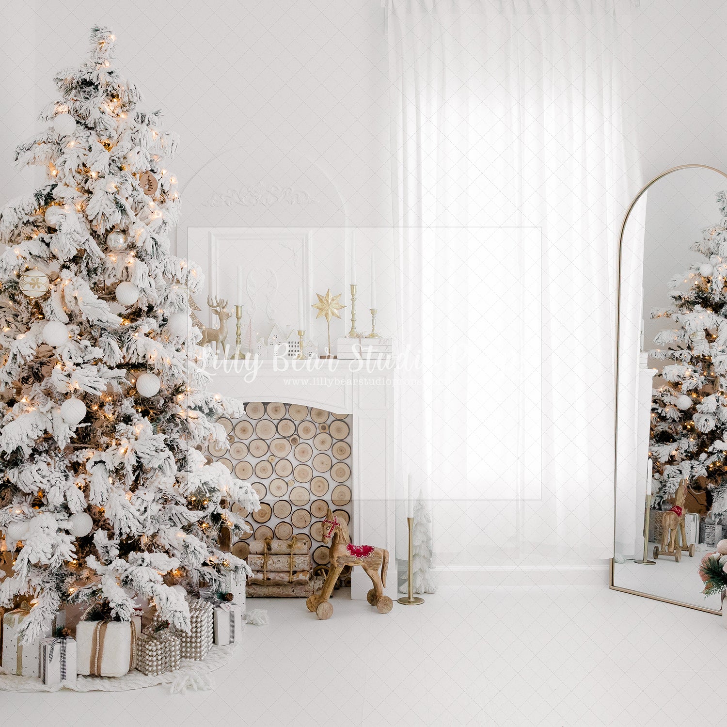 White Elegance Corner Mantel