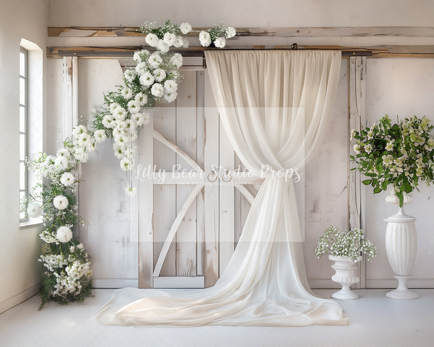 White Light Flowers and Doors