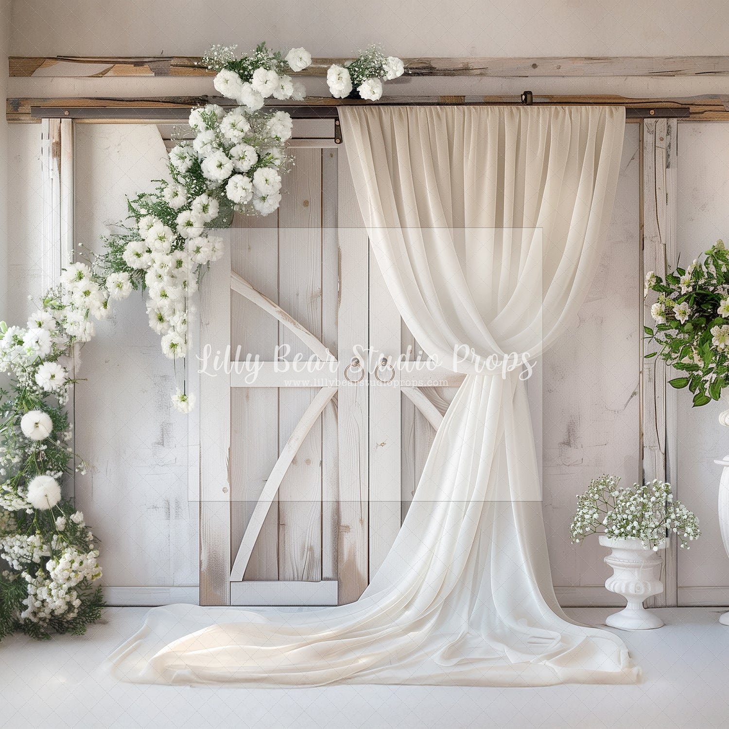 White Light Flowers and Doors
