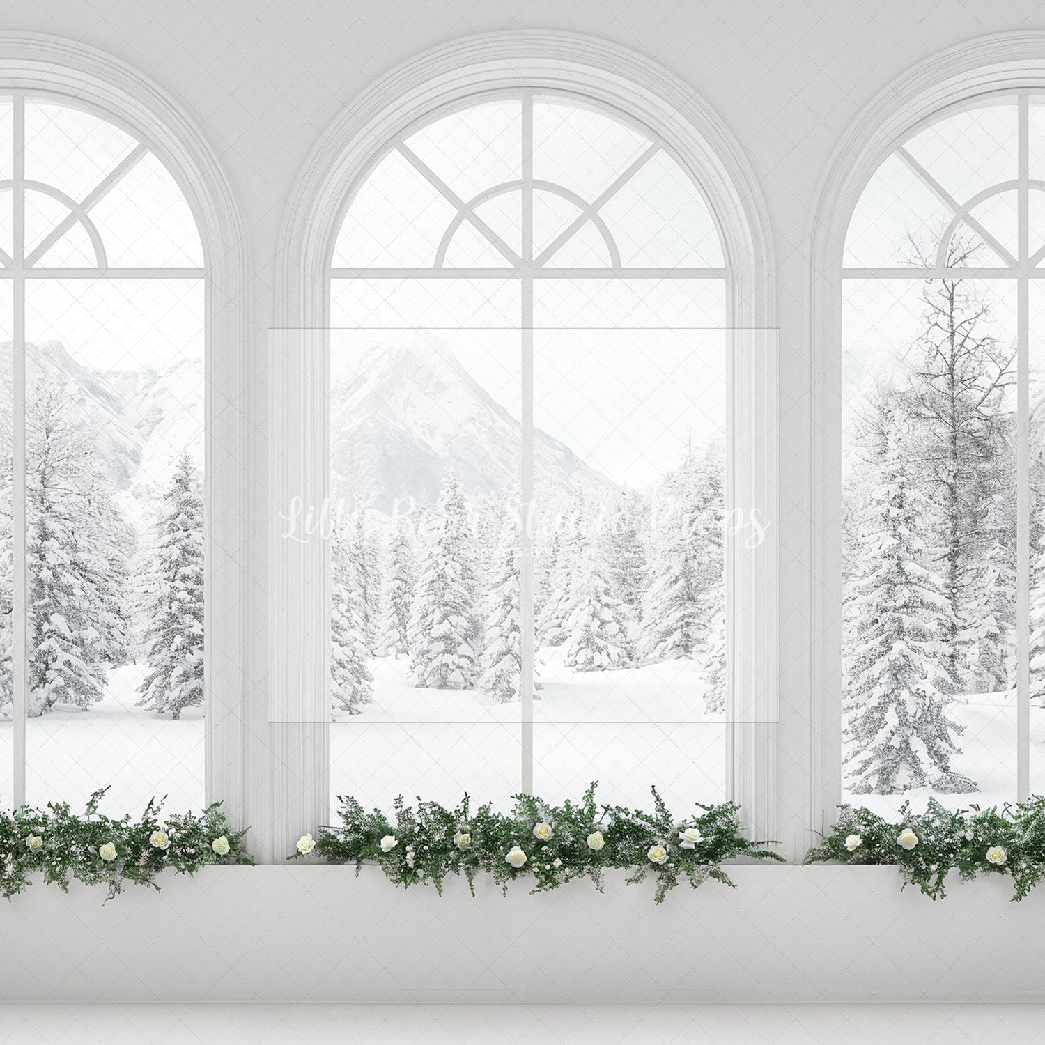 White Rose Winter Windows