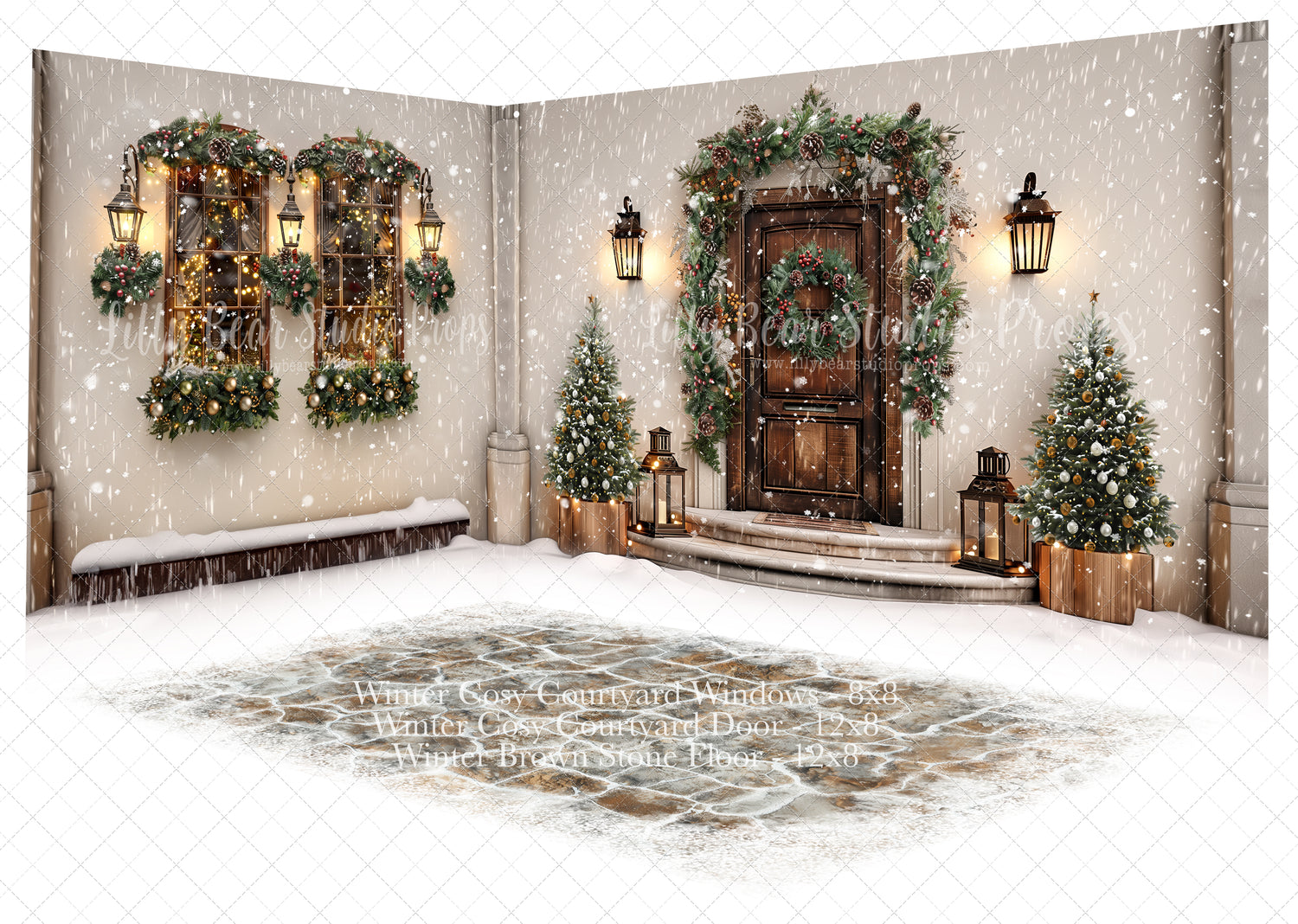 Winter Cosy Courtyard Stone Room
