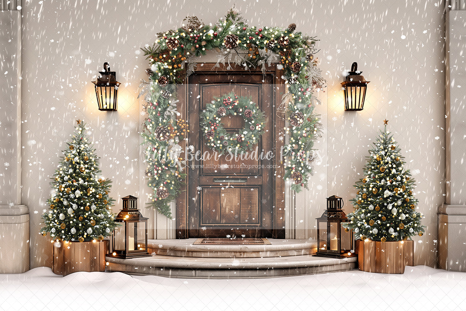 Winter Cozy Courtyard WITH LIGHTS - 2pc Room