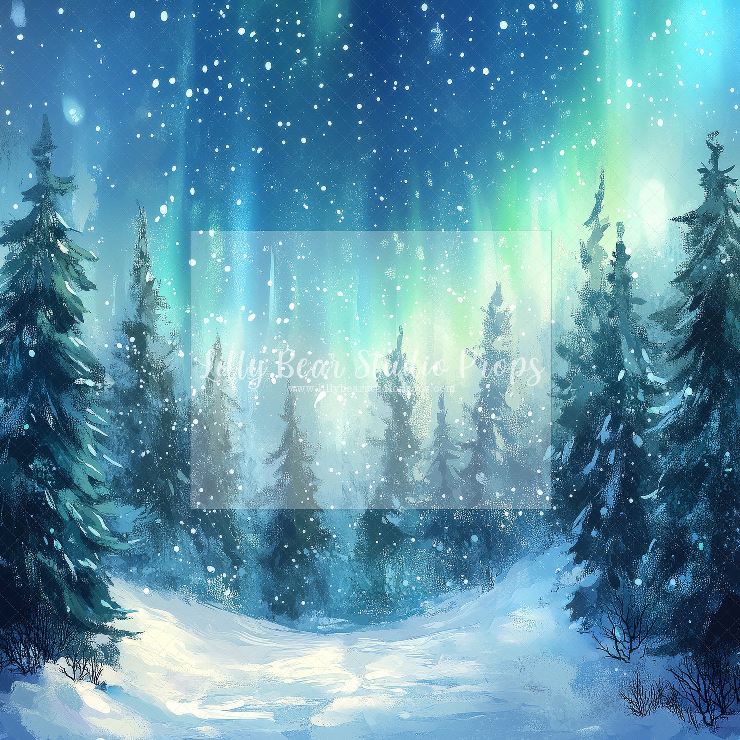 Winter Forest Northern Lights
