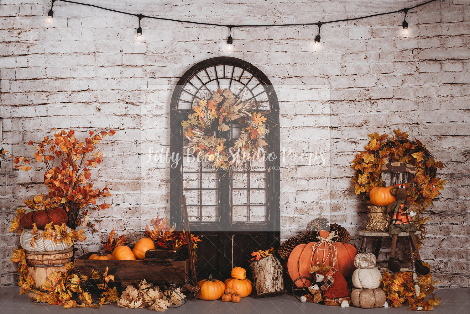 Fall Wall with Window Door