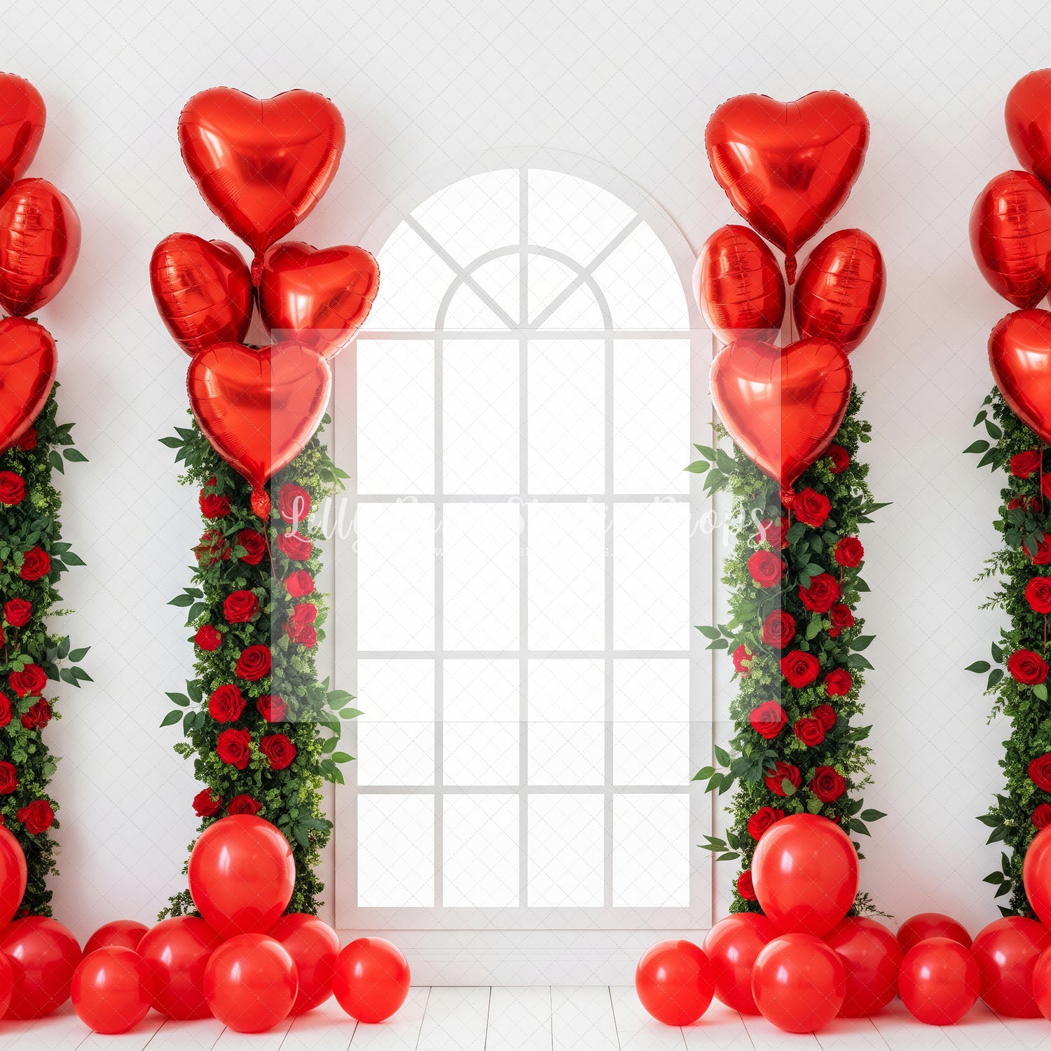 Heart Columns Window