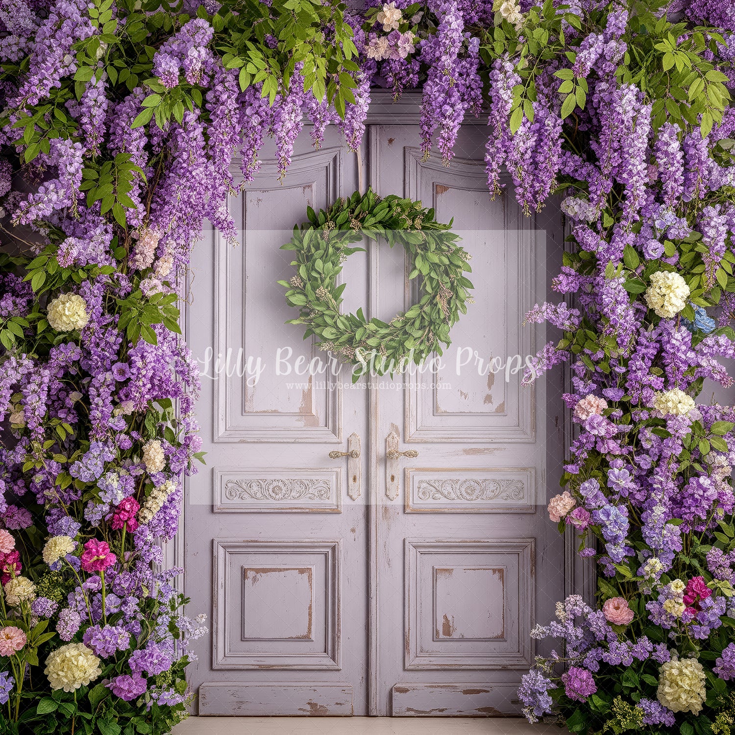Purple Wisteria Door Wall
