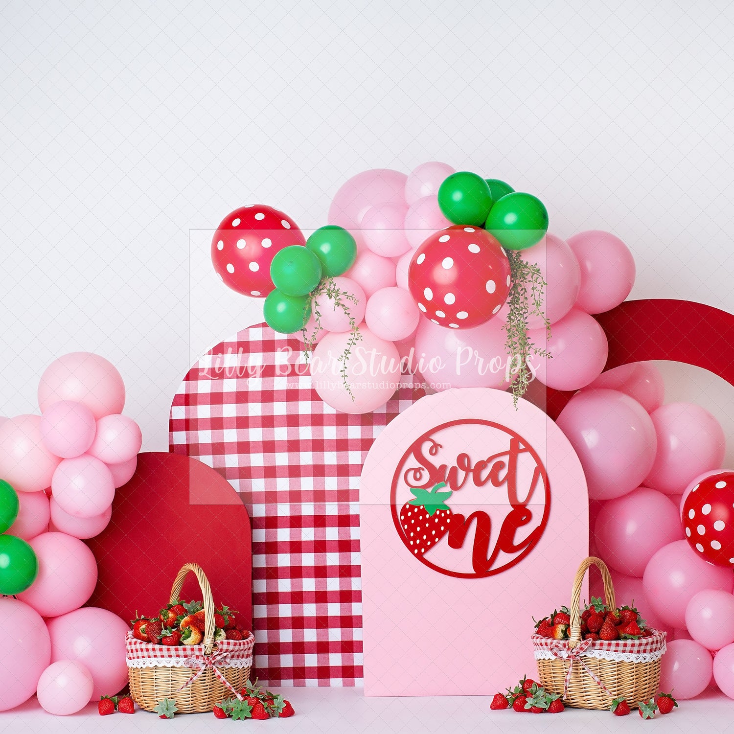 Strawberry Sweet One Red and Pink