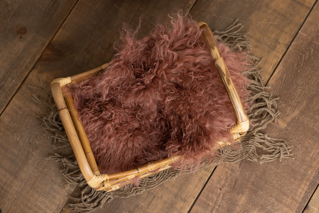 Rosewood Sheepskin - Lilly Bear Studio Props, fur, girls, layers, mauve, neutral, newborn, pink, props, purple, Rabbit Fur, sheepskin, stuffer