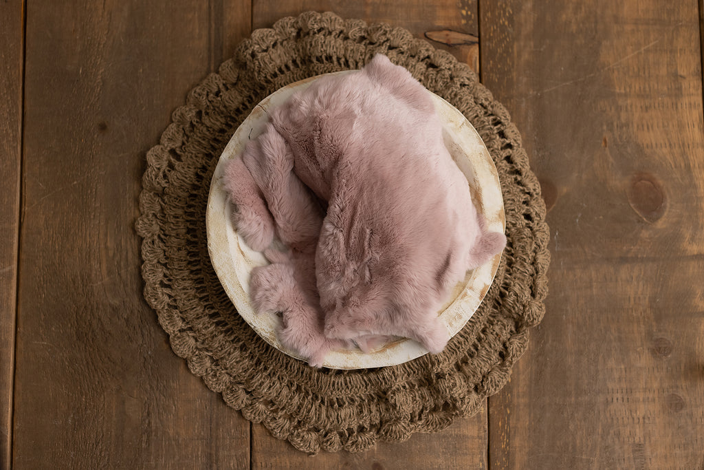 Dusty Mauve Rabbit Fur - Lilly Bear Studio Props, fur, layers, props, Rabbit Fur, sheepskin, stuffer
