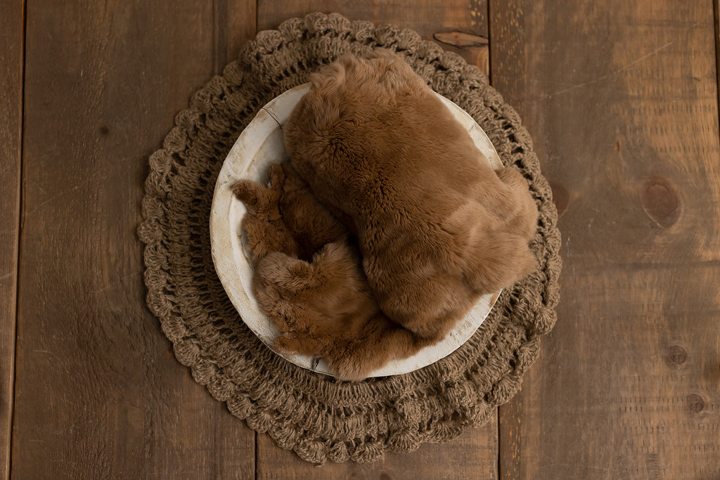 Pecan Rabbit Fur - Lilly Bear Studio Props, fur, layers, props, Rabbit Fur, sheepskin, stuffer