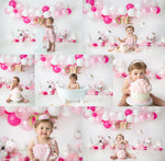 Pretty In Pink by Anything Goes Photography sold by Lilly Bear Studio Props, balloon - balloon garland - cake smash - F