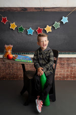 ABC Chalkboard Black - Lilly Bear Studio Props, alphabet, back to school, chalk, chalk board, classroom, Fabric, FABRICS, school, school brick, school photos, teacher, teacher's pet, Wrinkle Free Fabric
