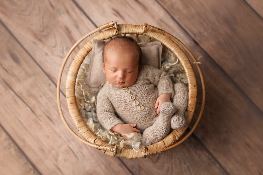 Leander Basket (RTS) by Lilly Bear Studio Props sold by Lilly Bear Studio Props, baby papasan chair - bamboo - bamboo b
