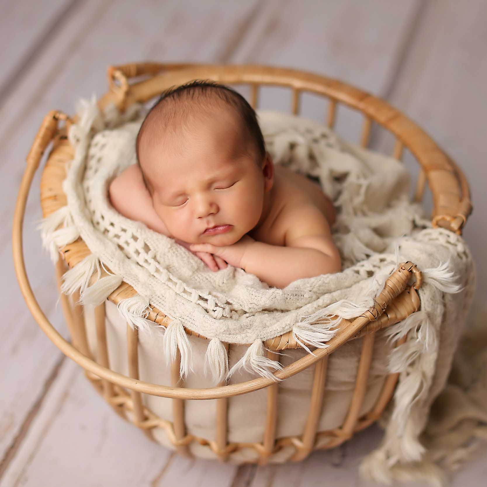 Leander Basket (RTS) by Lilly Bear Studio Props sold by Lilly Bear Studio Props, baby papasan chair - bamboo - bamboo b
