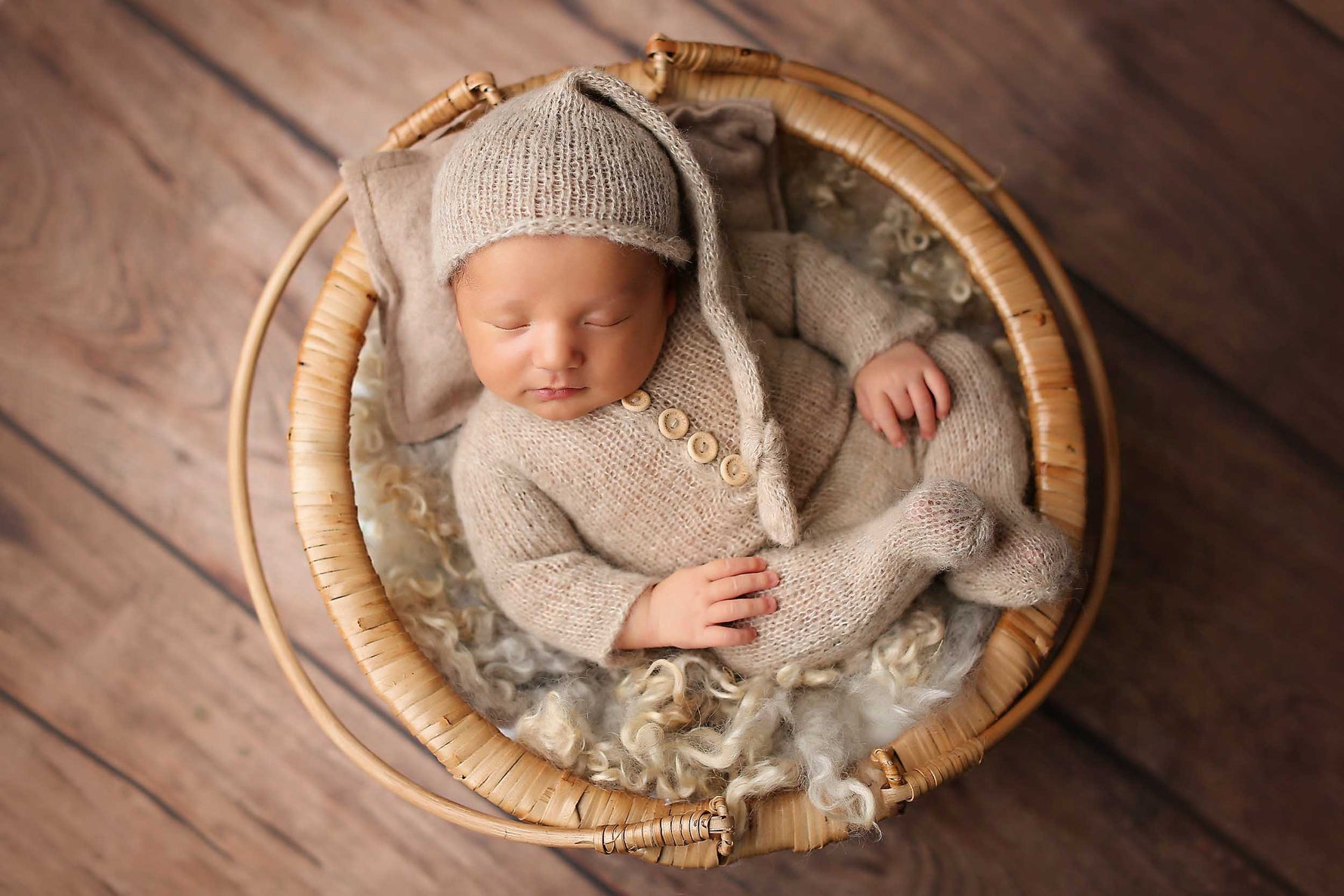 Leander Basket (RTS) by Lilly Bear Studio Props sold by Lilly Bear Studio Props, baby papasan chair - bamboo - bamboo b