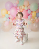 Pastel Shimmer Rainbow Balloon Garland - Lilly Bear Studio Props, balloon, balloon arch, balloon rainbow, boho pastel rainbow, cloud, cloud rainbow, clouds, colourful rainbow, colours of the rainbow, pastel, pastel balloon garland, pastel balloon wall, pastel balloons, pastel blue, pastel rainbow, purple pastel balloons, rainbow cloud, raining rainbow