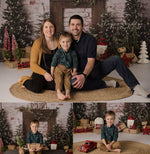 Noel Mantle (Lights) - Lilly Bear Studio Props, boho holiday, christmas, christmas brick, christmas fireplace, christmas mantel, christmas tree, FABRICS, holiday christmas, holiday fireplace, holiday garland, holiday joy, holiday mantel, holiday wreath, mantel, mantle, noel, pine trees