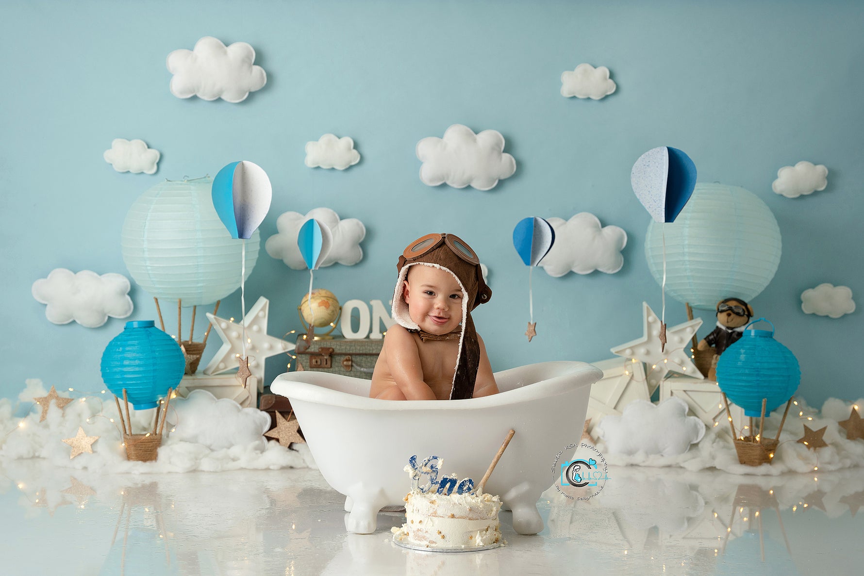 Up Up and Away Away - Lilly Bear Studio Props, air balloons, balloons, clouds, colourful clouds, cotton clouds, floating clouds, hot air balloon, hot air balloon rainbow, hot air balloons, hot airballoon, pink hot air balloon