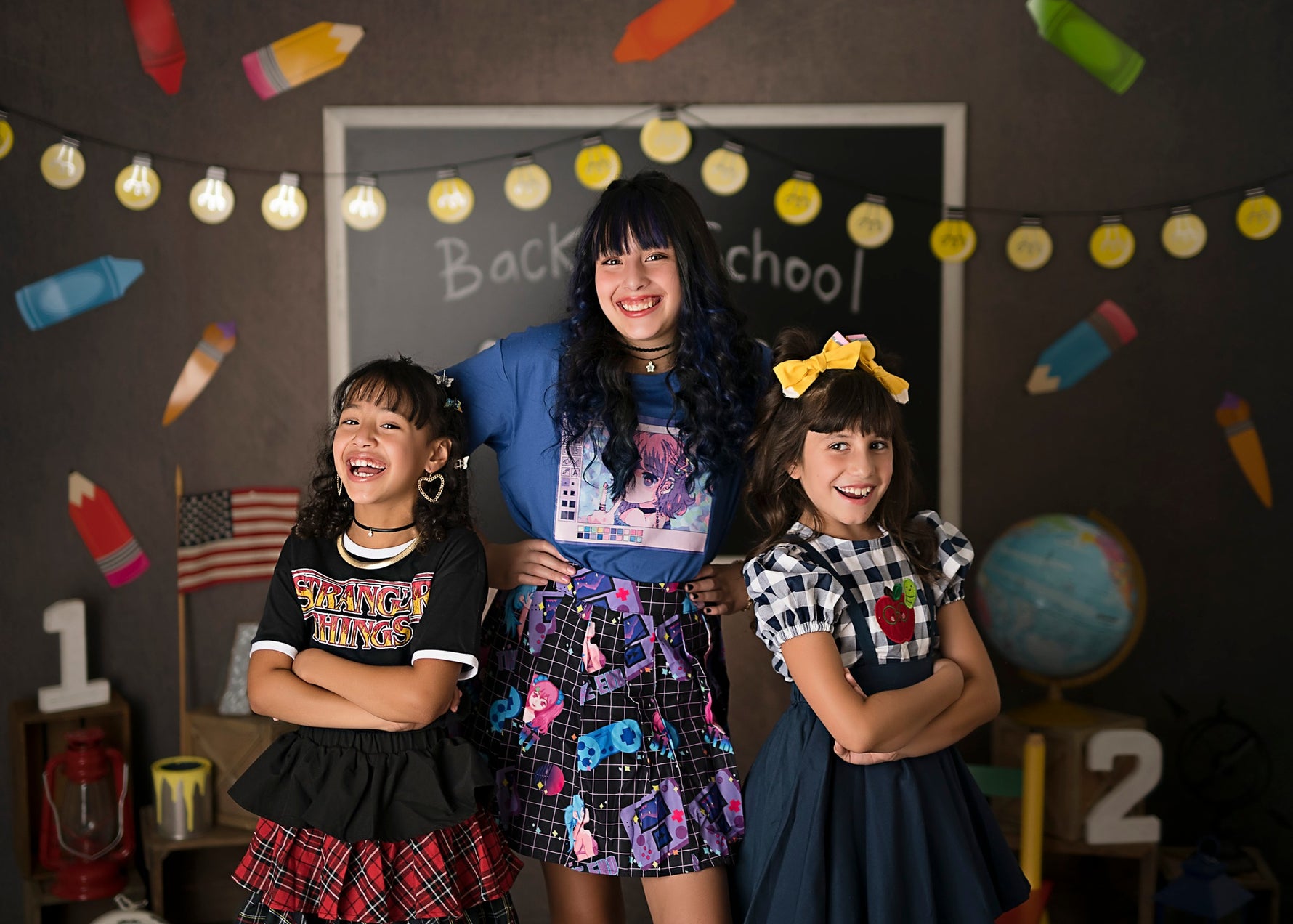 In The Classroom by Sweet Little Blessings - Lilly Bear Studio Props, abcs, back to school, chalk, chalk board, class, classroom, crayon, FABRICS, globe, numbers, school bus, school chair, school house, school lockers, school photos, schools back