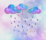 Watercolor Raindrops - Lilly Bear Studio Props, agate, blue raindrops, clouds, colourful clouds, colourful rainbow, colourful raindrops, colours of the rainbow, Fabric, FABRICS, floating clouds, glitter, glitter gold, gold, gold glitter, gold rainbow, over the rainbow, painted rainbow, pastel, pastel blue, pastel green, pastel pink, pastel rainbow, pastel wall, pastel yellow, purple raindrops, rain clouds, rainbow clouds, rainbow rain, rainbow sky, rainbow wall, rainbow watercolour, raindrops