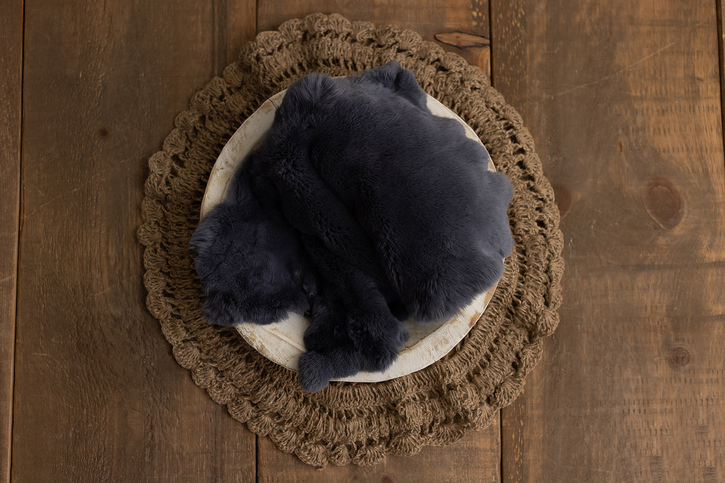 Slate Blue Rabbit Fur - Lilly Bear Studio Props, fur, layers, props, Rabbit Fur, sheepskin, stuffer