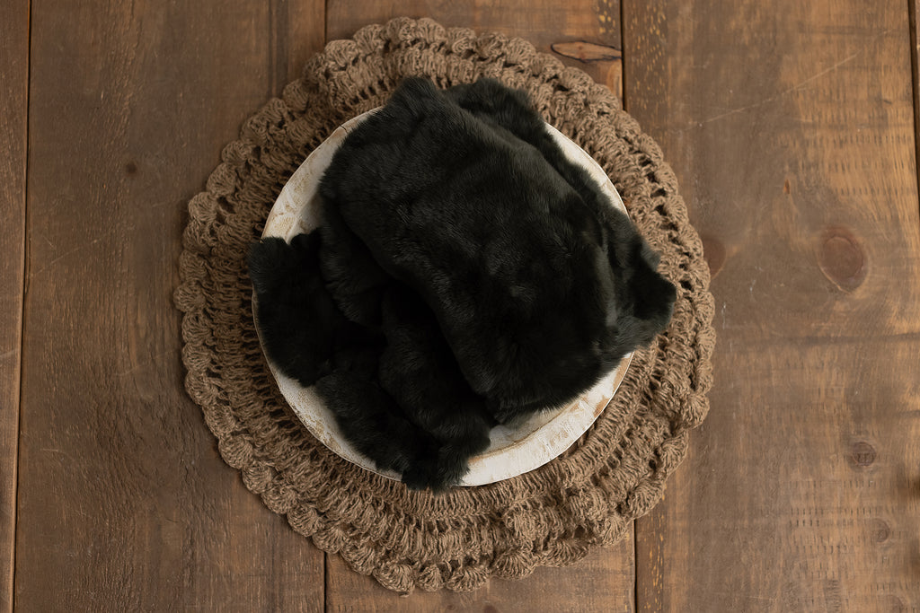 Forest Green Rabbit Fur - Lilly Bear Studio Props, fur, layers, props, Rabbit Fur, sheepskin, stuffer