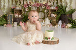 Tea Party by Sweet Memories Photos By Carolyn sold by Lilly Bear Studio Props, birthday - bunny - cake smash - easter