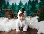 A Forest Eve by Lilly Bear Studio Props sold by Lilly Bear Studio Props, dark forest - fabric - forest - green forest