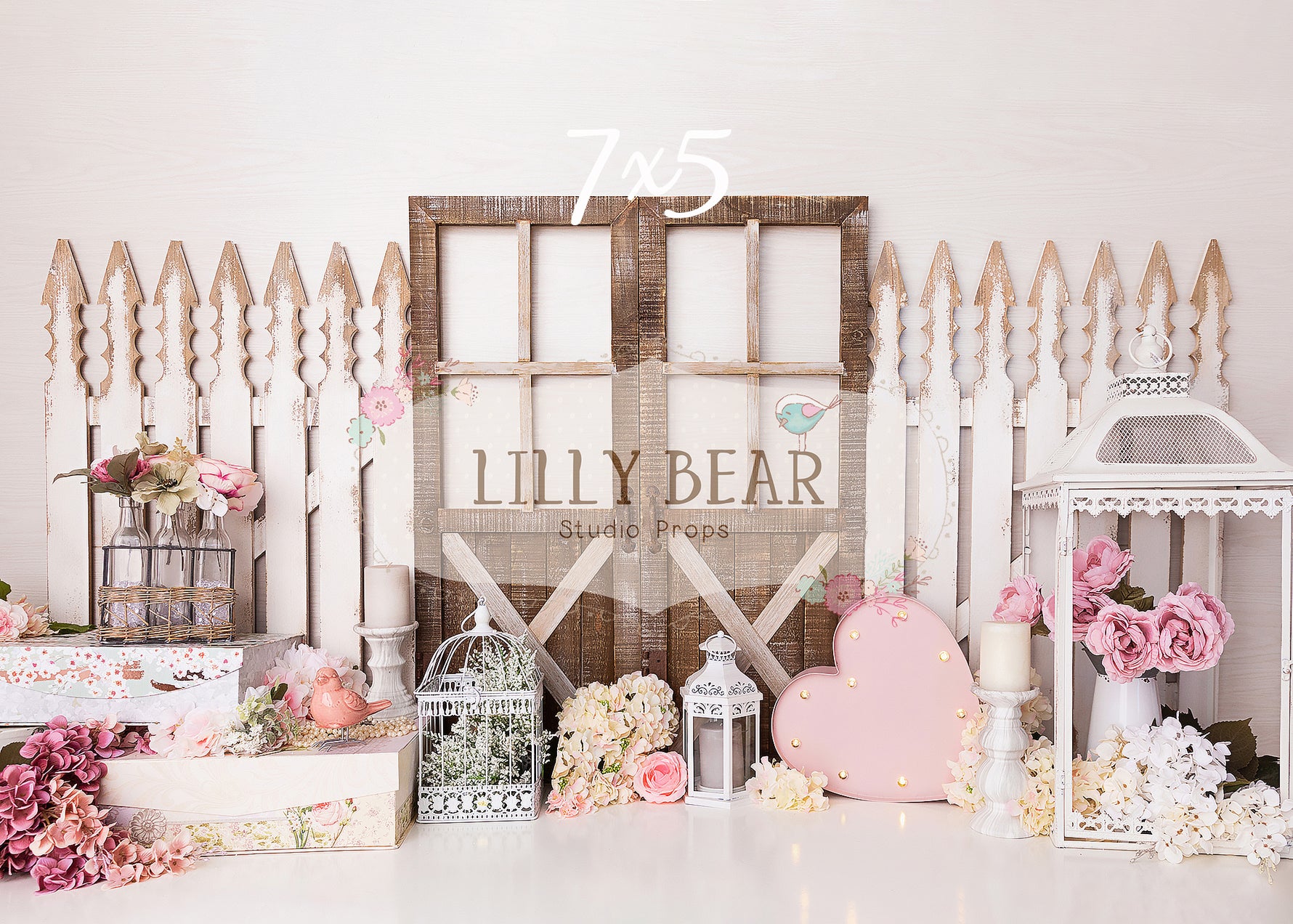 Vintage Garden by Meagan Paige Photography sold by Lilly Bear Studio Props, FABRICS - floral - garden - girl - spring