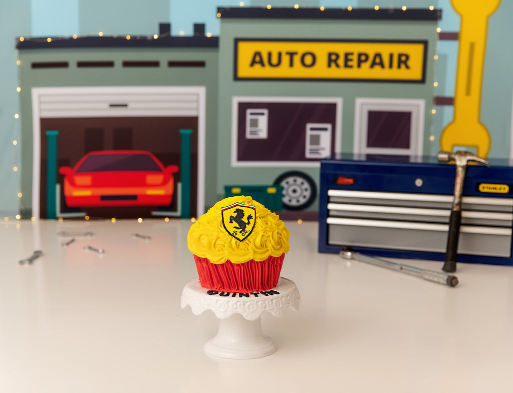 Auto Shop by Lilly Bear Studio Props sold by Lilly Bear Studio Props, fabric - poly - vinyl - Wrinkle Free Fabric