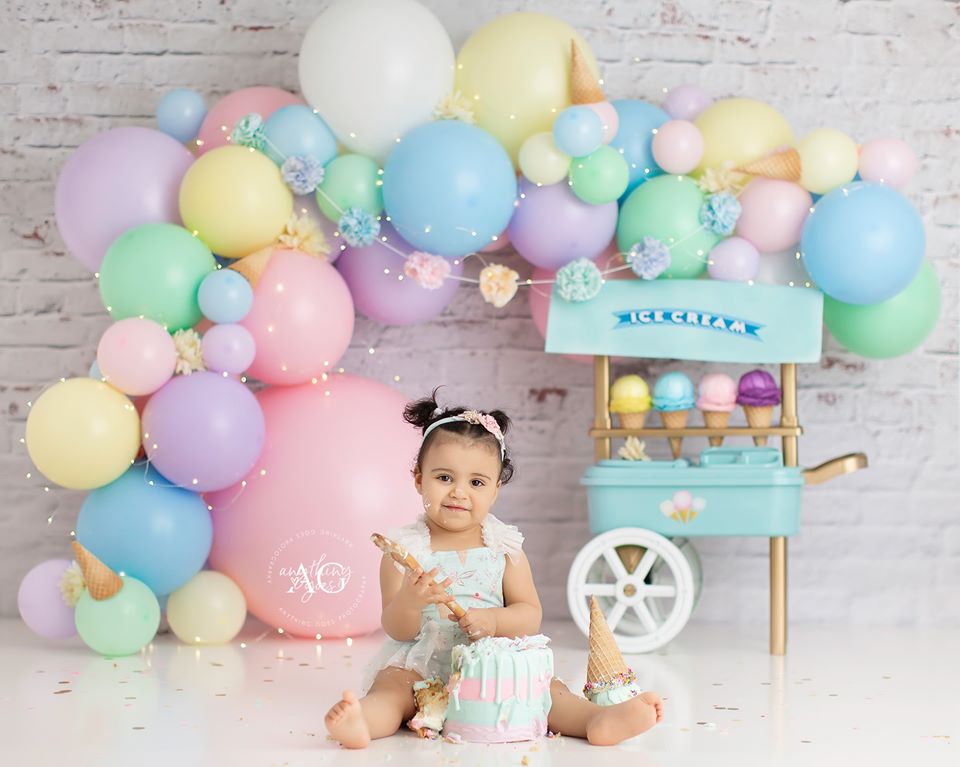 We All Scream For Ice Cream by Anything Goes Photography sold by Lilly Bear Studio Props, balloon - balloon arch - ball