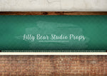 ABC Chalkboard Green - Lilly Bear Studio Props, alphabet, back to school, chalk, chalk board, classroom, Fabric, FABRICS, school, school brick, school photos, teacher, teacher's pet, Wrinkle Free Fabric