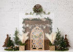 A Boho Christmas Mantle - Lilly Bear Studio Props, boho holiday, christmas, christmas brick, christmas fireplace, christmas mantel, christmas tree, FABRICS, holiday christmas, holiday fireplace, holiday garland, holiday joy, holiday mantel, holiday wreath, mantel, mantle, noel, pine trees