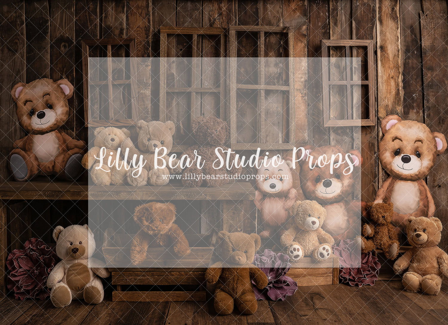 Teddy Bear Fun with Flowers - Lilly Bear Studio Props, boho teddy, Fabric, FABRICS, teddy, teddy bear, teddy bear love, teddy bear picnic, teddy bears, teddys