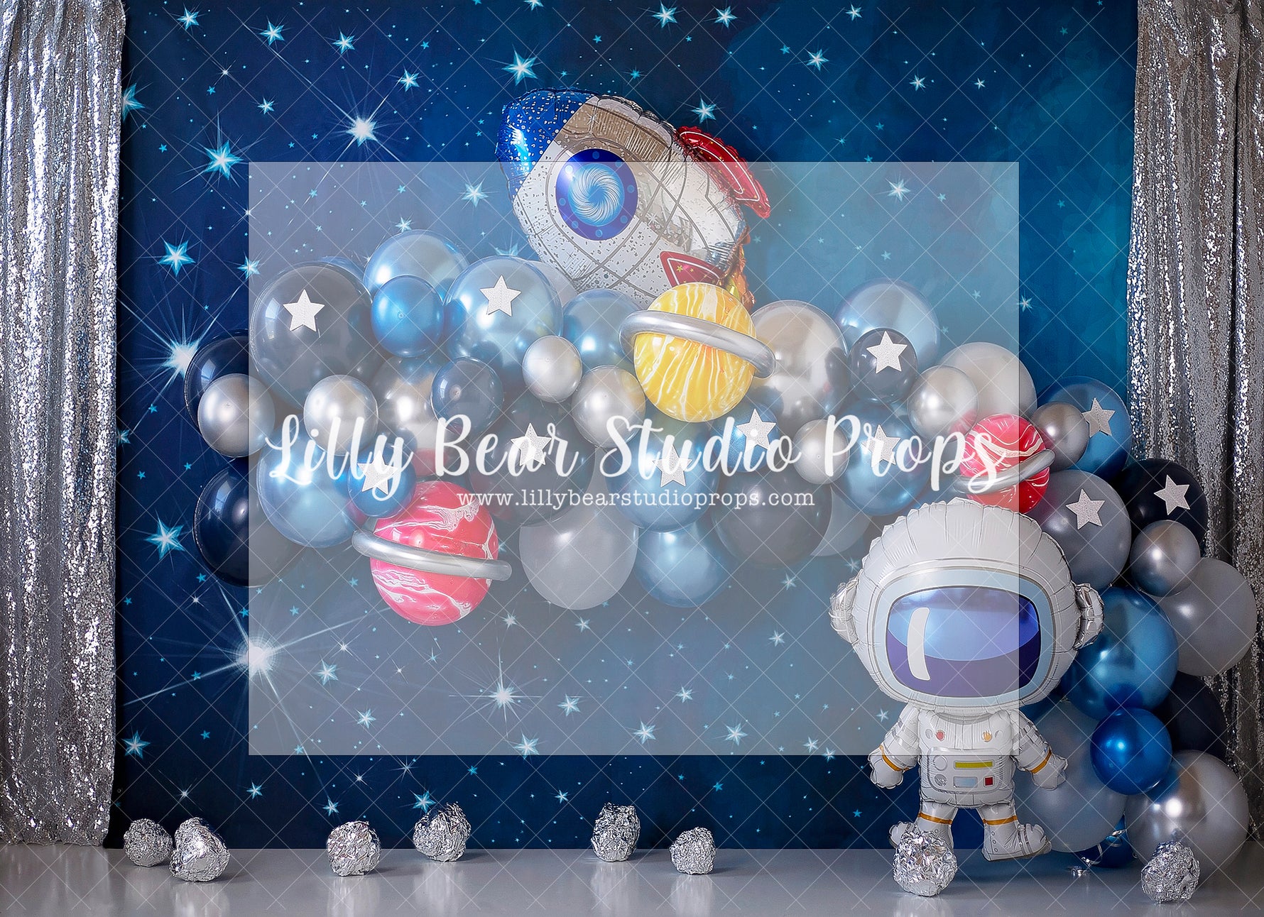 A Cosmic Party - Lilly Bear Studio Props, astro, astronaut, austronaut, boys, galaxy, galaxy space, hand painted, night sky, outerspace, planet, planetarium, planets, pluto, saturn, sky, space, space and stars, spacecraft, spaceship, star, stardust, stars, universe, white spaceship