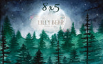 A Forest Eve by Lilly Bear Studio Props sold by Lilly Bear Studio Props, dark forest - fabric - forest - green forest