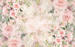 Adelaide Rose - Lilly Bear Studio Props, Fabric, fine art, floral, girls, hand painted, Wrinkle Free Fabric