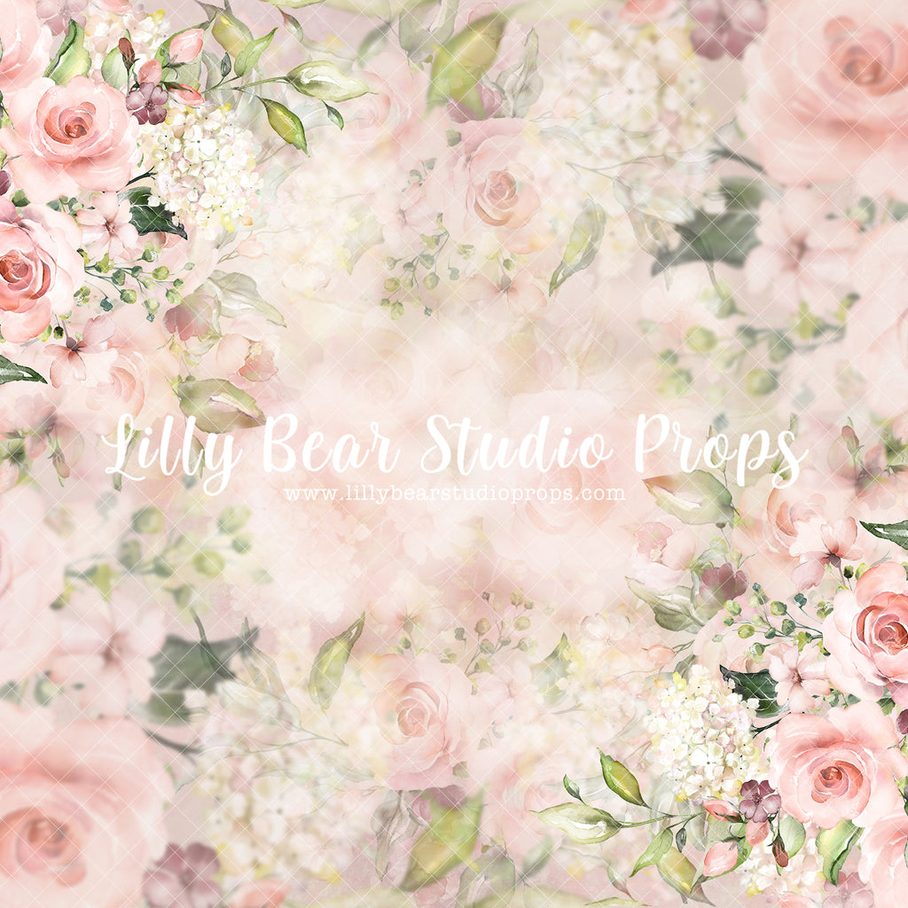 Adelaide Rose - Lilly Bear Studio Props, Fabric, fine art, floral, girls, hand painted, Wrinkle Free Fabric