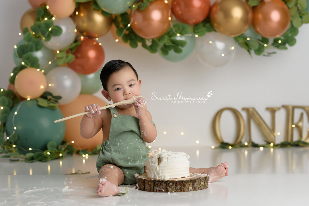 Eucalyptus Balloon Garland by Sweet Memories Photos By Carolyn sold by Lilly Bear Studio Props, animal - animals - baby
