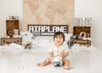 Airplane Hanger - Lilly Bear Studio Props, airplane, airplane hanger, airplanes, aviator, explorer, Fabric, FABRICS, globe, hanger, map, maps, ocean map, stars, travel, vintage map, world traveler, Wrinkle Free Fabric